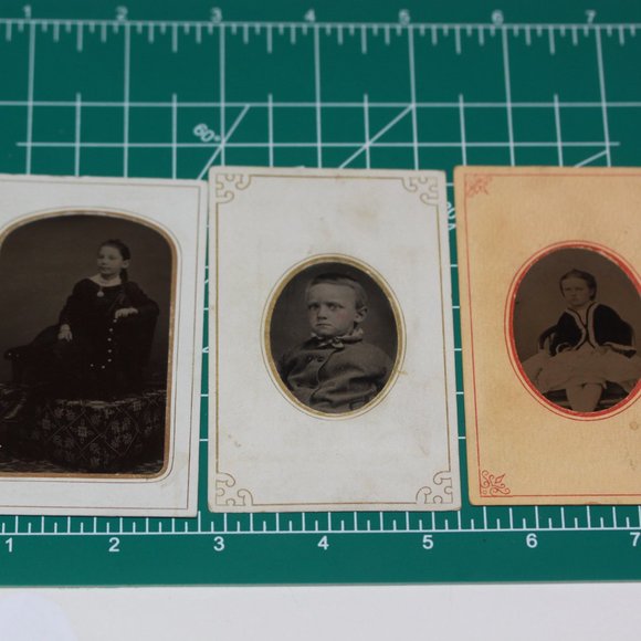 Antique Victorian 1800s Era Tintype Tin Type Photograph Photos CHILDREN Lot of 6 - Picture 6 of 6